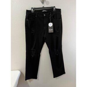 Blue Savy Mom distressed black jean size 16